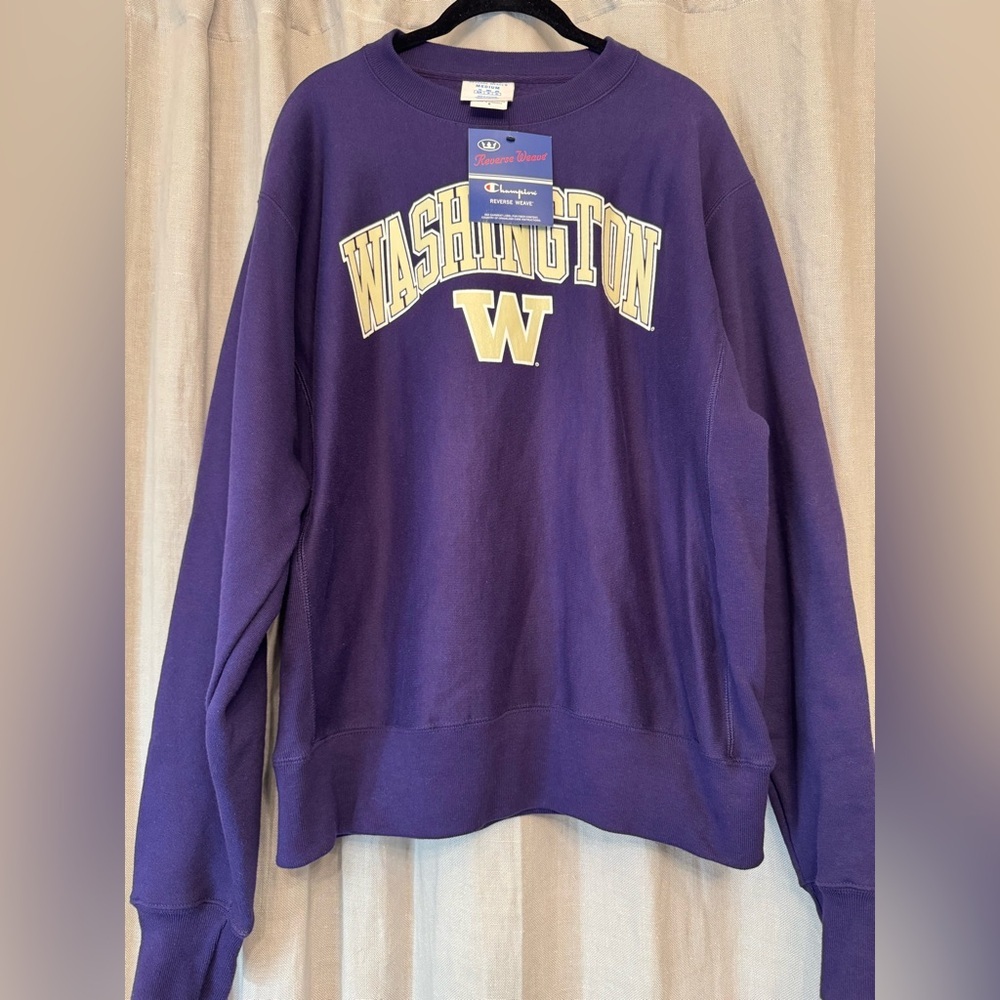 NWT Champion Reverse Weave Washington Huskies Sweatshirt M
